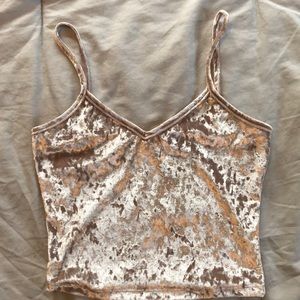 Full Tilt velvet cropped tank S